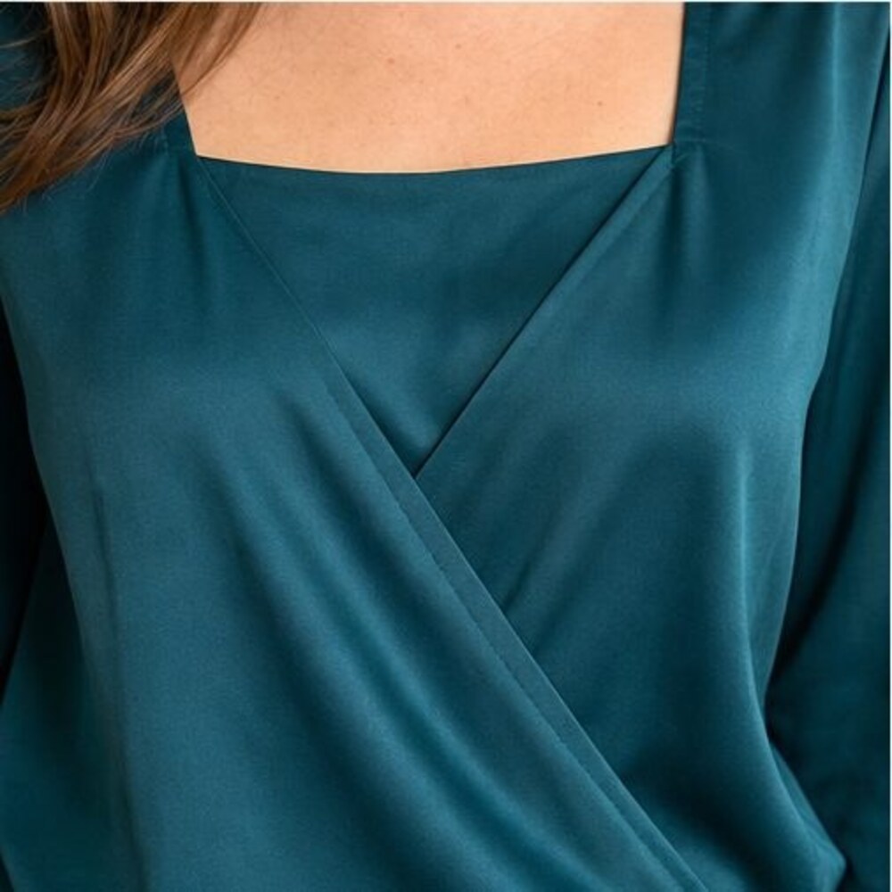 Teal Ruffle Blouse - Picture 4 of 6
